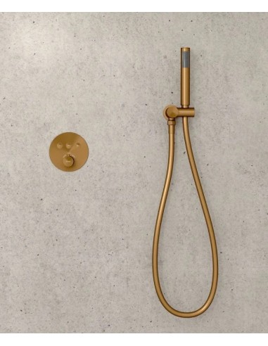 PACK DE DOUCHE THERMOSTATIQUE  CORBEAU AVEC ROND ENCASTRE KROOS