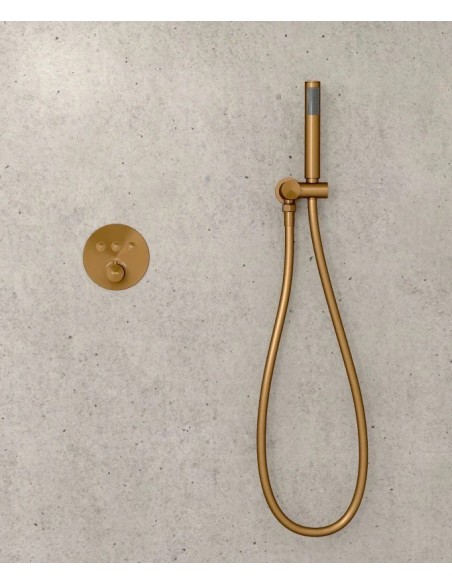 PACK DE DOUCHE THERMOSTATIQUE  CORBEAU AVEC ROND ENCASTRE KROOS