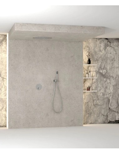 PACK DE DOUCHE THERMOSTATIQUE  CORBEAU AVEC ROND ENCASTRE KROOS