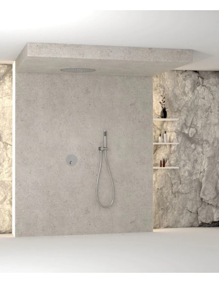 PACK DE DOUCHE THERMOSTATIQUE  CORBEAU AVEC ROND ENCASTRE KROOS