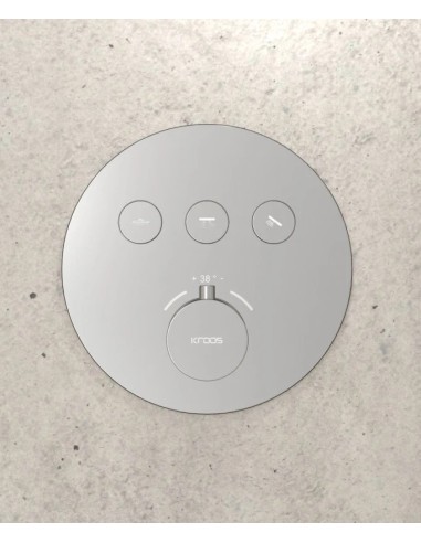 PACK DE DOUCHE THERMOSTATIQUE  CORBEAU AVEC ROND ENCASTRE KROOS