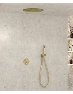 PACK DE DOUCHE THERMOSTATIQUE  CORBEAU AVEC ROND ENCASTRE KROOS 2