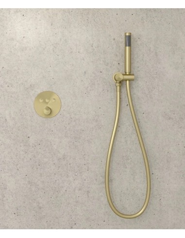 PACK DE DOUCHE THERMOSTATIQUE  CORBEAU AVEC ROND ENCASTRE KROOS