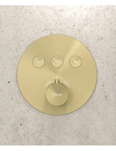 PACK DE DOUCHE THERMOSTATIQUE  CORBEAU AVEC ROND ENCASTRE KROOS