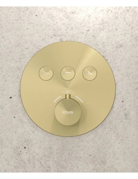 PACK DE DOUCHE THERMOSTATIQUE  CORBEAU AVEC ROND ENCASTRE KROOS