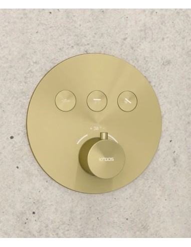 PACK DE DOUCHE THERMOSTATIQUE  CORBEAU AVEC ROND ENCASTRE KROOS