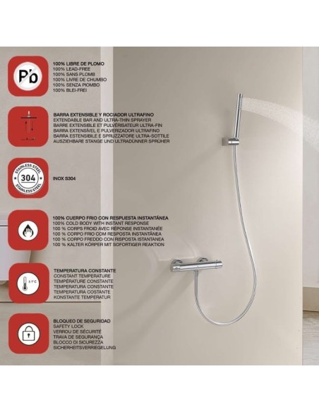 MITIGEUR DE DOUCHE THERMOSTATIQUE SUPREME SKY BATH