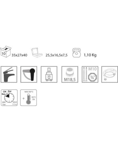 MITIGEUR LAVABO EVO BORRAS