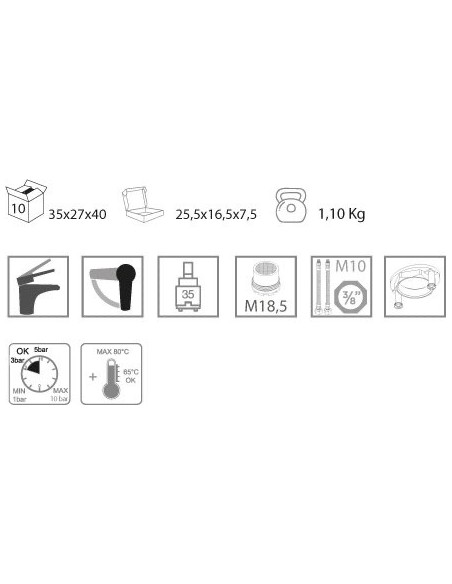 MITIGEUR LAVABO EVO BORRAS