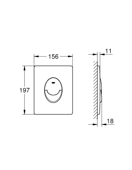 PLAQUE DE  DECLENCHEMENT A DOUBLE CHASSE GROHE
