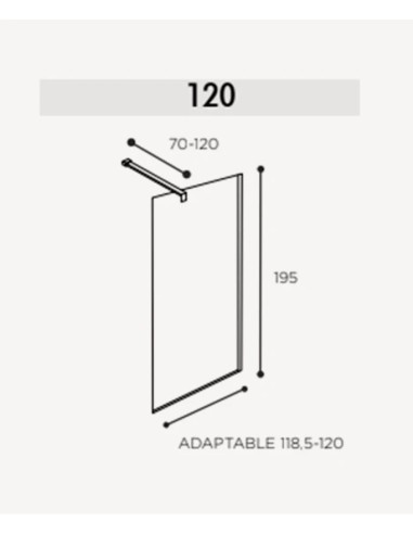 PAROI DE DOUCHE FIX LINE  QUADRA