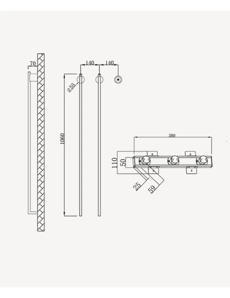 SECHE SERVIETTE NEOVA 2 TUBES VERTICALS  KROOS