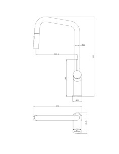 MITIGEUR CUISINE A BEC EXTRACTIBLE  EVO BORRAS 2