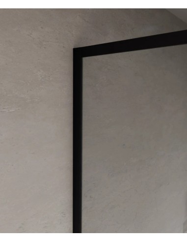 PAROI DE DOUCHE EVORA  FIXE VERRE TRANSPARENT CADRE GUN METAL KROOS