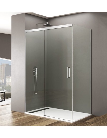 PAROI DE DOUCHE FRONTAL+LATERALE FIXE BASIC GME