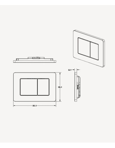 PLAQUE DE DECLENCHEMENT POUR BATI SUPPORT SIGMA GEBERIT SIRIUS KROOS