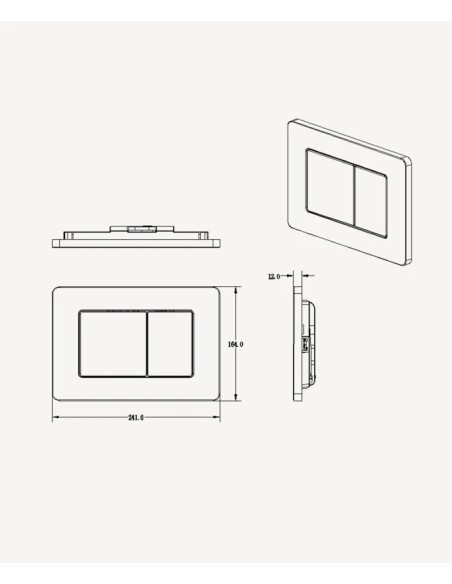 PLAQUE DE DECLENCHEMENT POUR BATI SUPPORT SIGMA GEBERIT SIRIUS KROOS