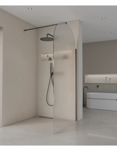PAROI DE DOUCHE  EN VERRE FIXE ARRONDI SANTANA KROOS 2