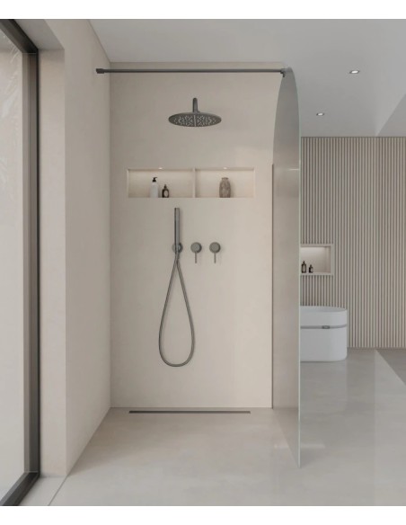 PAROI DE DOUCHE  EN VERRE FIXE ARRONDI SANTANA KROOS