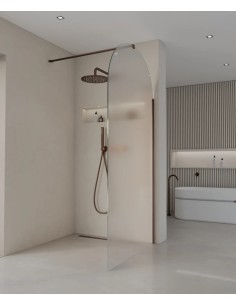 PAROI DE DOUCHE EN VERRE FIXE ARRONDI  SANTANA KROOS 2
