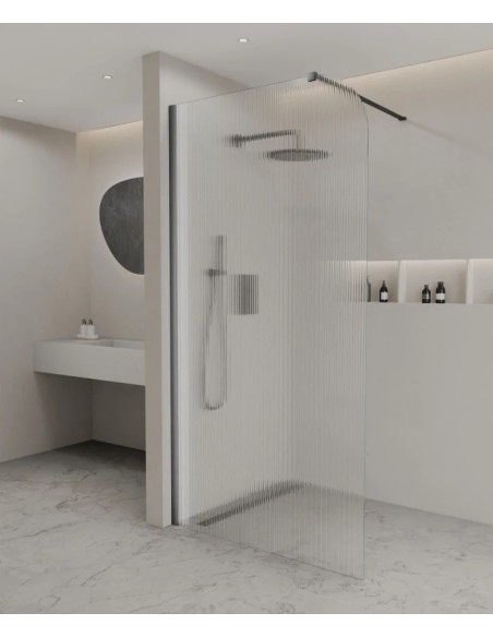 PAROI DE DOUCHE FIXE EN VERRE CANNELE CUBA KROOS