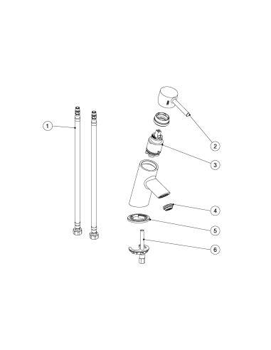 MITIGEUR INCLINE POUR LAVABO LEX-ALP TRES