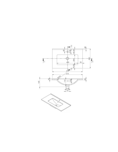 MEUBLE VASQUE DIM 50 MIDI VISOBATH