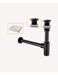 SIPHON LAVABO CYLINDRIQUE AVEC TROP PLEIN KROOS