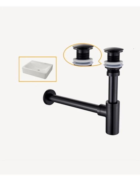 SIPHON LAVABO CYLINDRIQUE AVEC TROP PLEIN KROOS