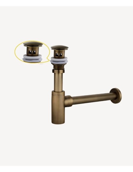 SIPHON LAVABO CYLINDRIQUE AVEC TROP PLEIN KROOS