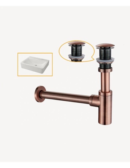 SIPHON LAVABO CYLINDRIQUE AVEC TROP PLEIN KROOS