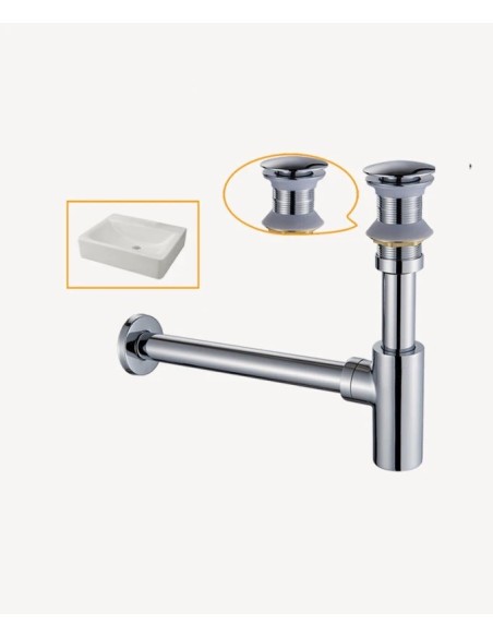 SIPHON LAVABO CYLINDRIQUE AVEC TROP PLEIN KROOS