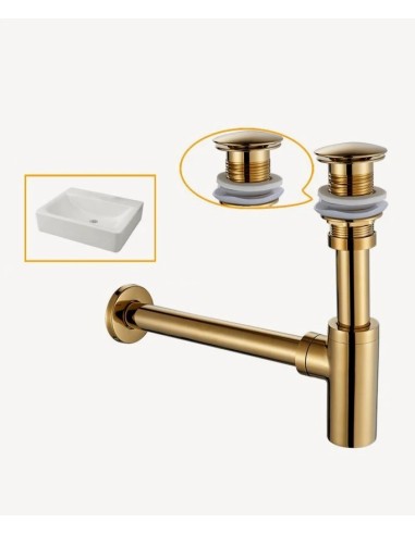 SIPHON LAVABO CYLINDRIQUE AVEC TROP PLEIN KROOS