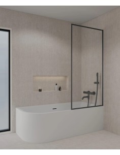 PARE BAIGNOIRE FIXE CADRE GUN METAL GUADRA  KROOS 2