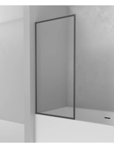 PARE BAIGNOIRE FIXE CADRE GUN METAL GUADRA  KROOS