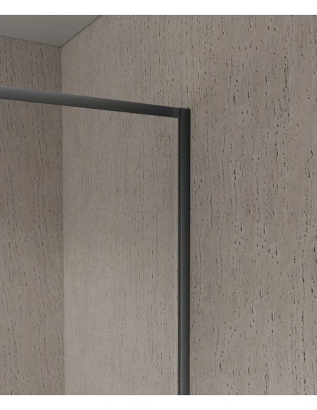 PARE BAIGNOIRE FIXE CADRE GUN METAL GUADRA  KROOS