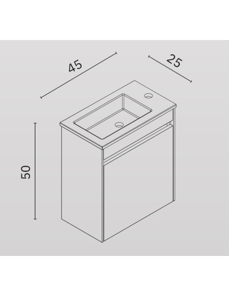 MEUBLE VASQUE MINI NOFER