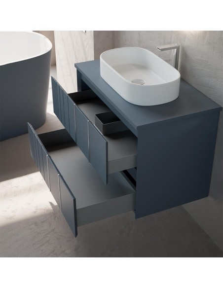 MEUBLE VASQUE SUSPENDU POLE 2 TIROIRS NOFER