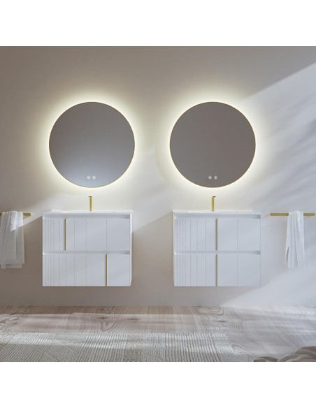 MEUBLE VASQUE SUSPENDU POLE 2 TIROIRS NOFER