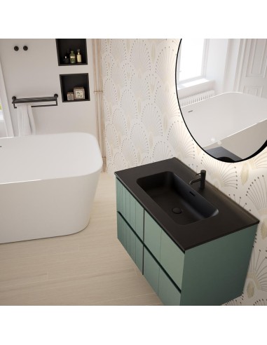 MEUBLE VASQUE SUSPENDU POLE 2 TIROIRS NOFER