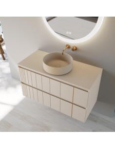 MEUBLE VASQUE SUSPENDU POLE 2 TIROIRS NOFER