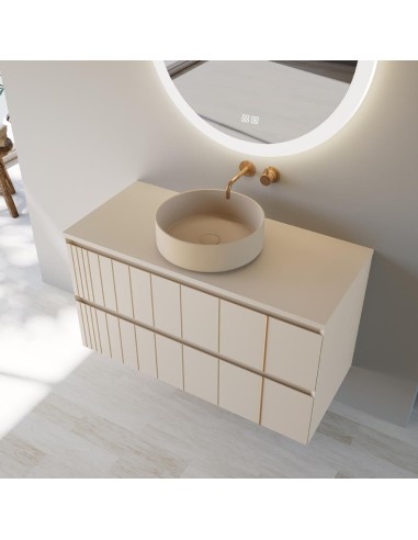 MEUBLE VASQUE SUSPENDU POLE 2 TIROIRS NOFER