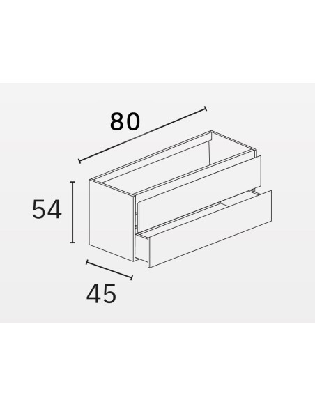 MEUBLE VASQUE SUSPENDU POLE 2 TIROIRS NOFER