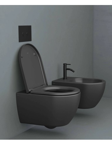 WC SUSPENDU ARC NOIR MAT SANYCCES