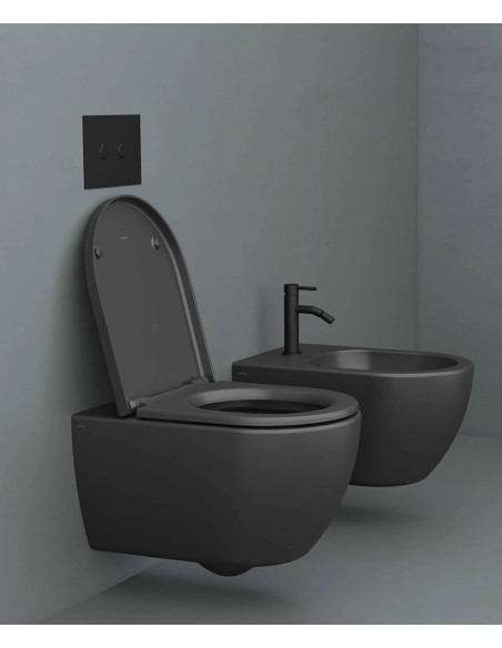 WC SUSPENDU ARC NOIR MAT SANYCCES