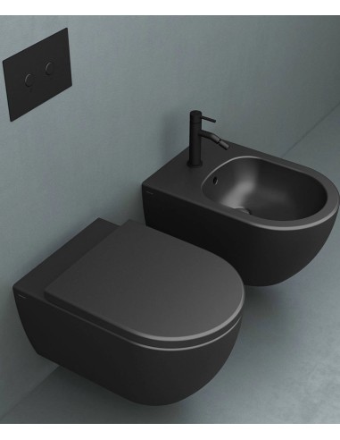 WC SUSPENDU ARC NOIR MAT SANYCCES