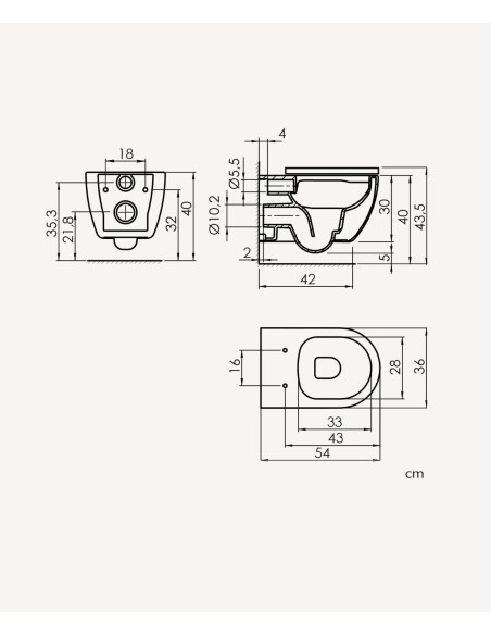 WC SUSPENDU ARC NOIR MAT SANYCCES