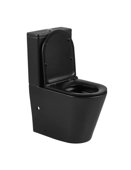 WC COMPACT NOIR MAT TURIN AQUORE