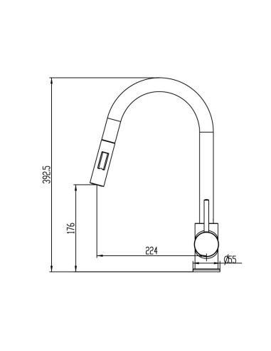 MITIGEUR CUISINE CHROME  ROUND - GME