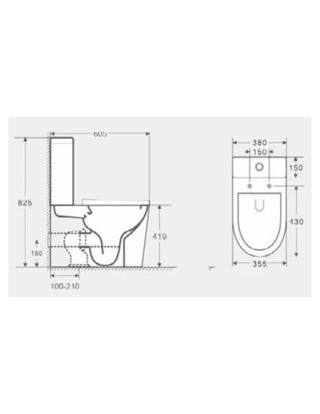 WC COMPACT BLANC MAT TURIN AQUORE